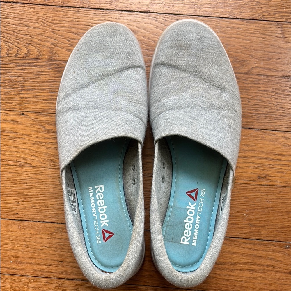 Reebok Light Gray Slip-On Sneakers